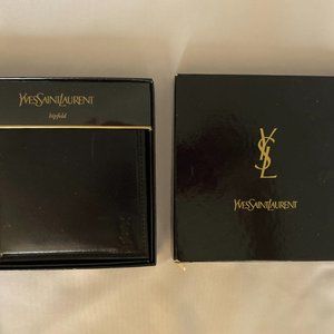 Saint Laurent / YSL black leather bifold wallet